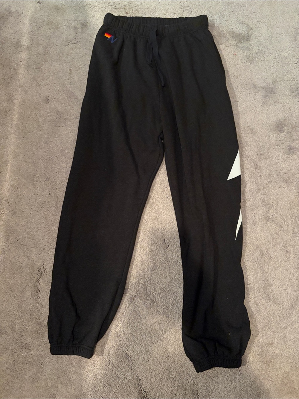 Aviator Nation Unisex Black unisex Lightning Bolt Sweatpants NWOT- S - Picture 12 of 14